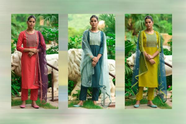 Siril Tradition Wear Cotton Designer Kurti Pant With Dupatta Collection